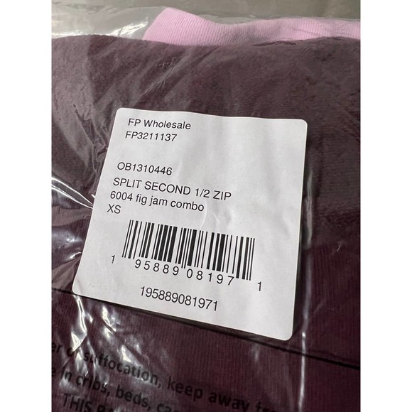 Free People Split Second 1/2 Zip Fig Jam Combo - Picture 3 of 4